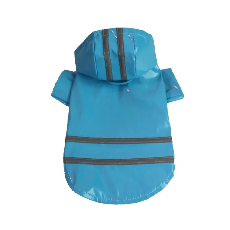 Dog Clothes, Waterproof Jackets, Hooded Raincoats with Reflective Strip, Outdoor Breathable Clothes for Puppies