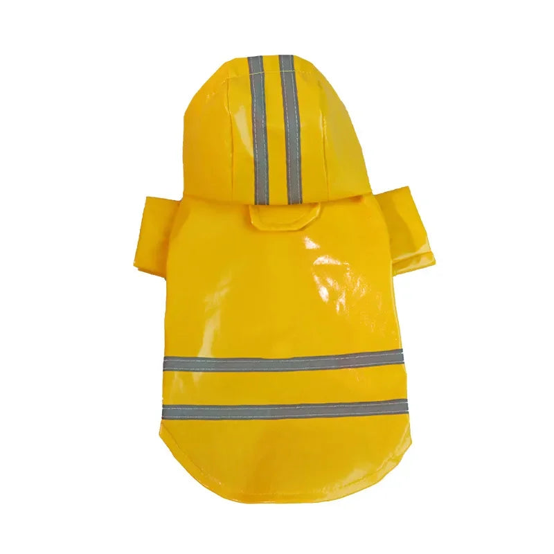 Dog Clothes, Waterproof Jackets, Hooded Raincoats with Reflective Strip, Outdoor Breathable Clothes for Puppies