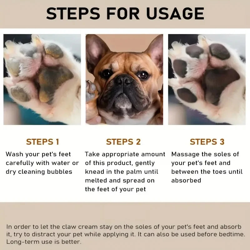 20g Dog Nose and Paw Balm Dog Paw Cream Cats Dogs Paw Protector Cream Pet Feet Moisturizer Pet Crack Feet Repair Pet Accessories