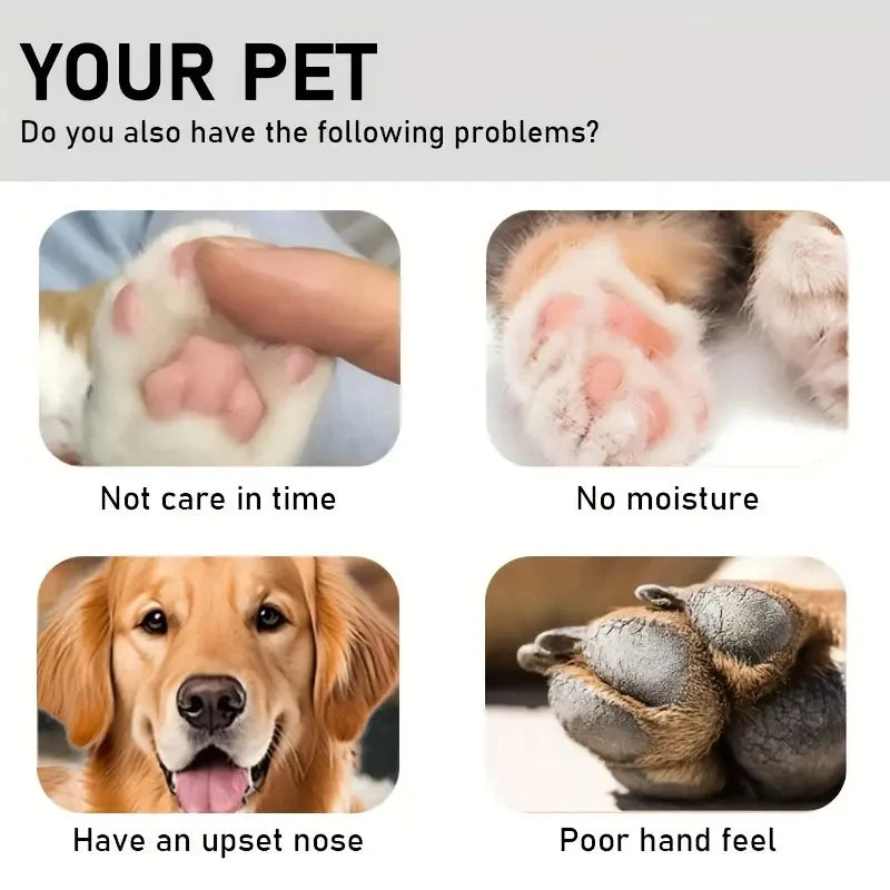 20g Dog Nose and Paw Balm Dog Paw Cream Cats Dogs Paw Protector Cream Pet Feet Moisturizer Pet Crack Feet Repair Pet Accessories
